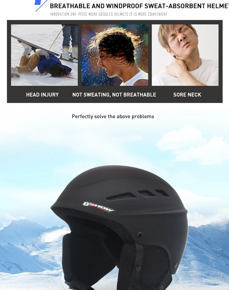 Лыжный шлем для взрослых дочерний родитель-ребенок ветрозащитный сохраняет тепло защищает голову безопасно регулируемый окружность головы открытый лыжный шлем