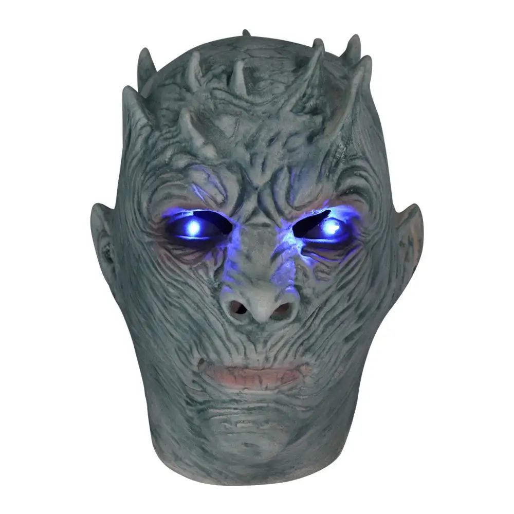 

New Game of Thrones Night King Cosplay Masks The White Walkers Zombie LED Helmet Child Adult Latex Mask Party Halloween Props