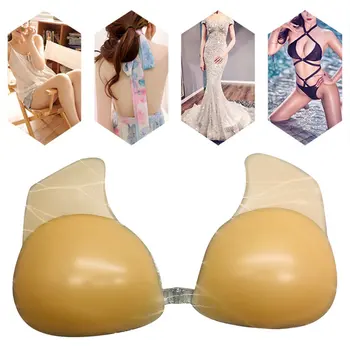 

Bandage Strapless Invisible Push Invisible Underwear High-End Soft Pull Silicone Bra Front Row Buckle Gather Thin C Cup
