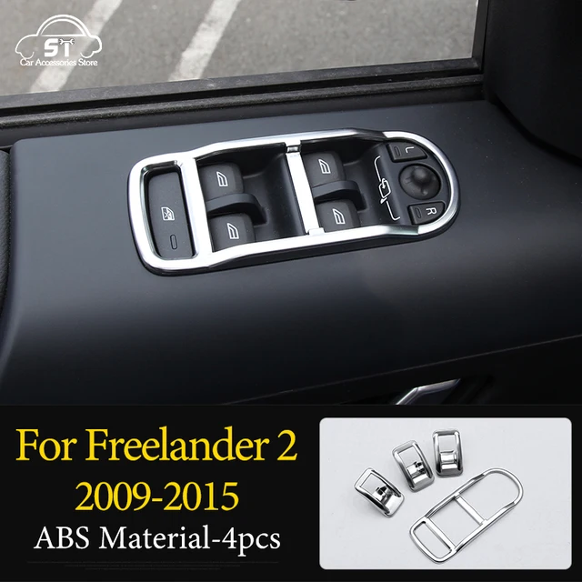 Car Steering Wheel,AC Vent Outlet Knob,Door Handle,Cover Trim,ABS Chrome,For LandRover Freelander 2 2007-2015 Interior Accessory 8