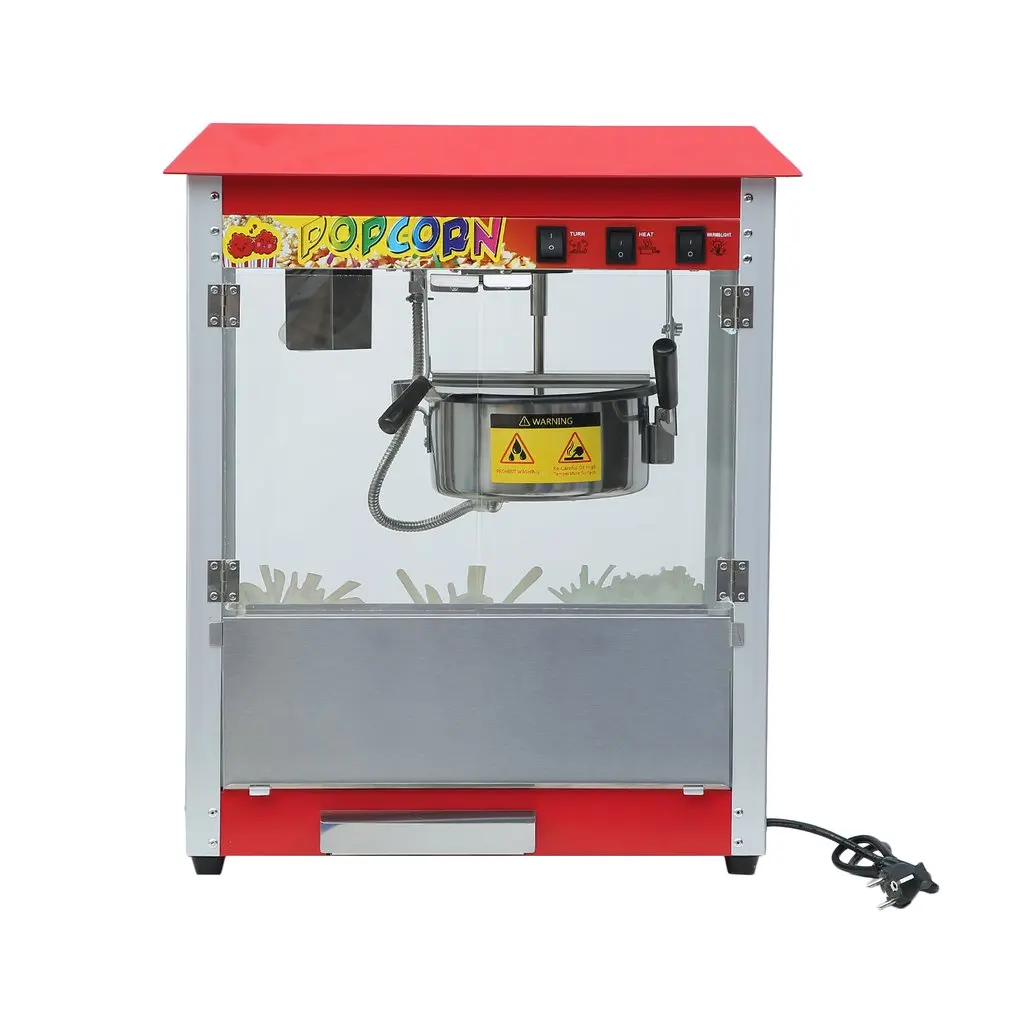 

Retro Style Small Popcorn Maker Machine Electric Automatic Popcorn Machine Stainless Steel Thermal Insulation System