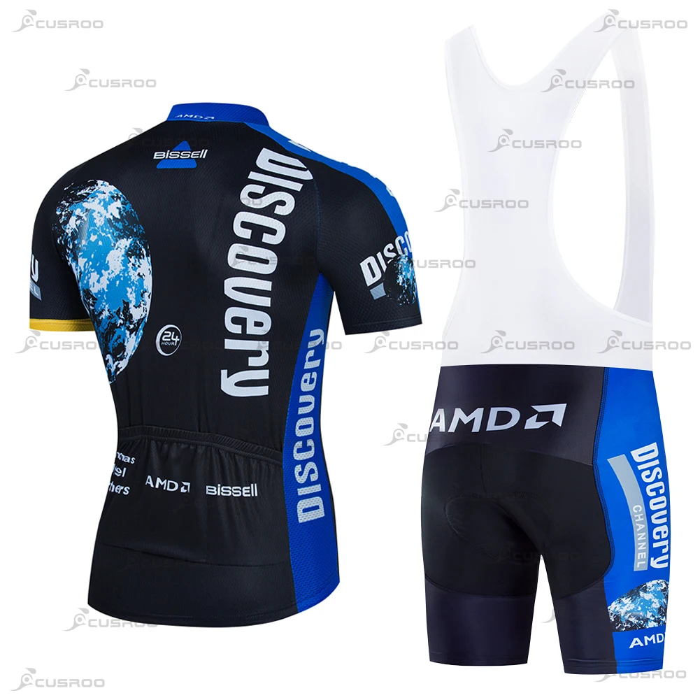Cycling Jersey Bibs Shorts Set Mens Summer Quick Dry