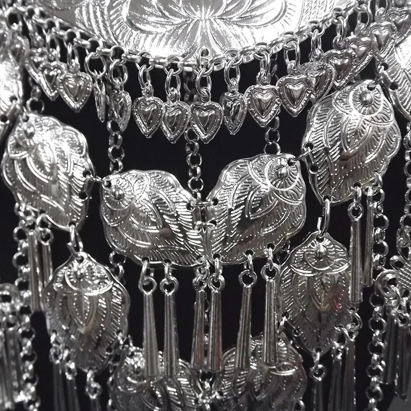 Национальный стиль серебряные ювелирные изделия трехуровневый женский воротник женское ожерелье аксессуары ювелирные изделия pusheen jhumka bijuteria