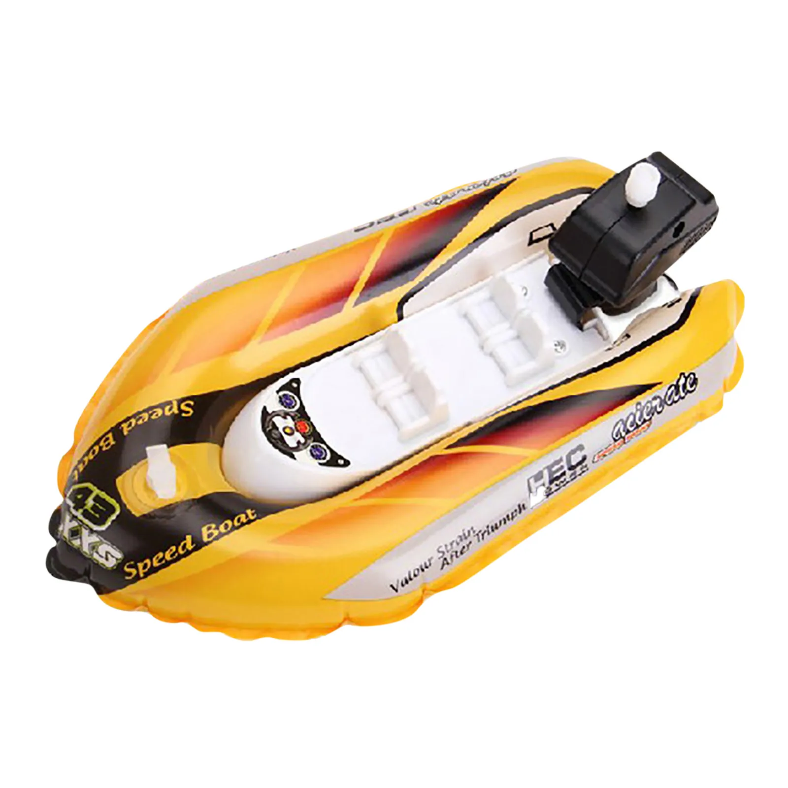 【Eco-friendly】 Kids Bath Toy Clockwork Wind Up Inflatable Boat Ship Play Water Bathroom Bath Toy Inflatable Boat Baby Toy Outdoor Water Toys.