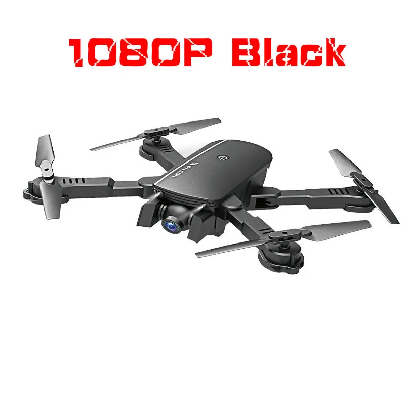 Дропшиппинг FPV wifi складной Дрон 4K HD воздушная камера Квадрокоптер оптический поток Hover Smart Follow Me двойная камера RC вертолет - Цвет: 1080P Black
