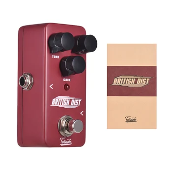 

Twinote BRITISH DIST Mini British Analog Distortion Guitar Effect Pedal Processsor Metal Shell True Bypass Guitar Accessories