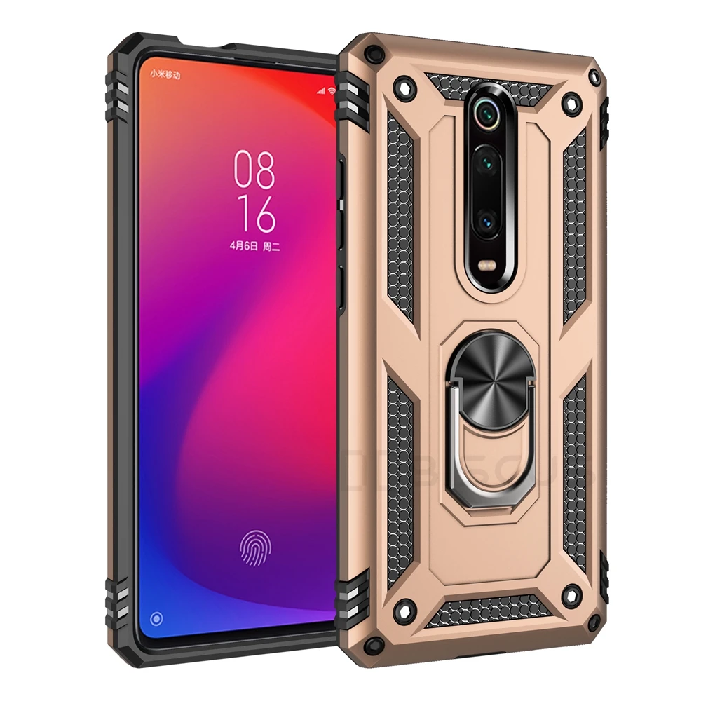 Luxury Armor Soft Shockproof Silicone Bumper Case with Metal Ring