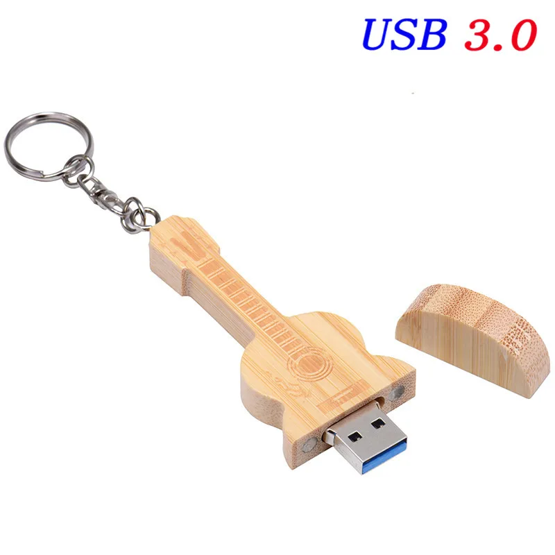 Bamboo JASTER USB 3,0 USB флеш-накопитель деревянная гитара флеш-накопитель 32 Гб Флешка 64 ГБ 16 ГБ 4 ГБ карта памяти U диск - Цвет: Bamboo