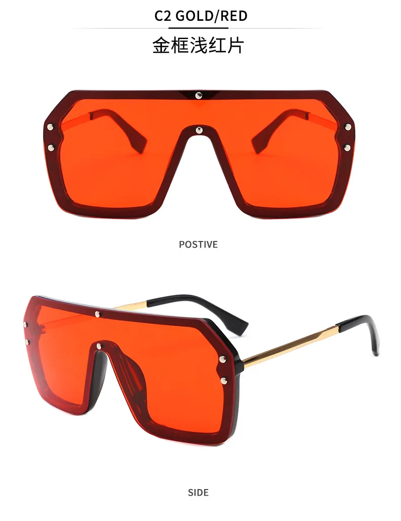 New F Letter Sunglasses Women Vintage Oversized Gradient Sun Glasses Shades Female Luxury Designer UV400 Sunglass