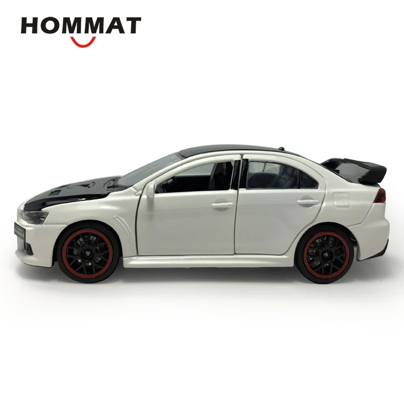 HOMMAT 1:32 Масштаб Mitsubishi Lancer EVO X с черной крышей сплав металла Diecasts& игрушечные машинки модели Машинки Игрушки для детей