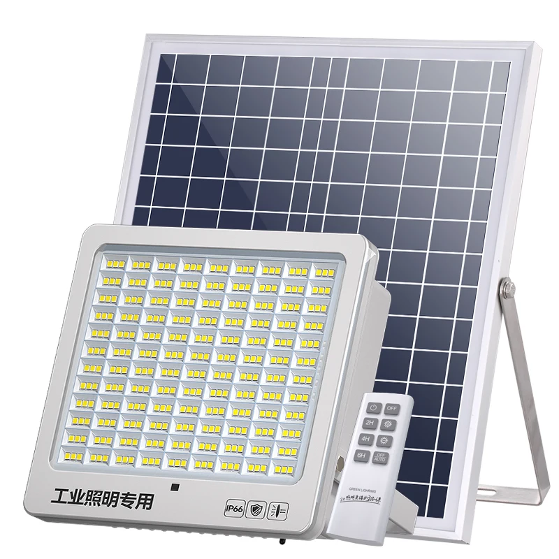 penjualan laris lampu jalan tenaga surya 300w 400w lampu surya luar ruangan 400W Solar LED Flood Light with Remote Control Solar Wall Lamp Waterproof IP65 Outdoor Garden Reflecor Lighting 100W 200W 300W