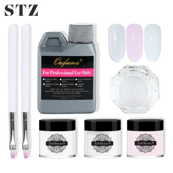 

STZ Professional Nail Art Acrylic Liquid Crystal Dipping Powder Kit Nail Pen Glitter Case Nail Extension Tool Set Manicure #1573