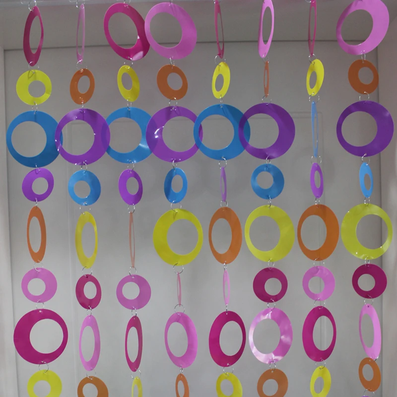 Занавески с блестками ПВХ цветные пластиковые диски дети мультфильм шторы ставни