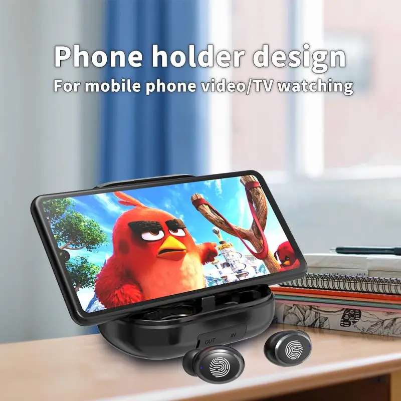 V11 4000 мАч TWS Bluetooth наушники 5,0 9D стерео беспроводные наушники сенсорное управление IPX7 водонепроницаемые беспроводные наушники внешний аккумулятор
