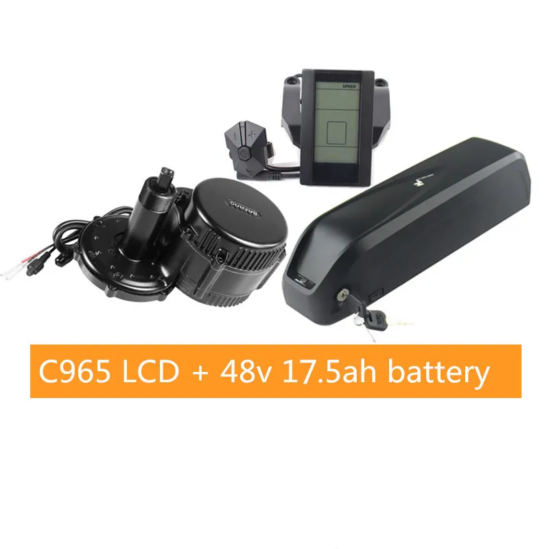 C965 48v 17.5ah ЕС нет налога 48V 500w Bafang BBS02 Средний привод электродвигателя комплект с 48V 13AH 14.5Ah 17.5AH в литий-ионная аккумуляторная батарея+ зарядное устройство - Цвет: C965 48v 17.5ah