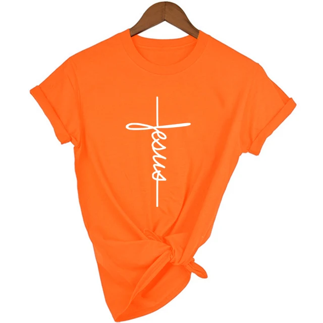 Летняя женская футболка "Вера" Крест Иисуса, футболки, топы, христианская рубашка, женская модная футболка, Крещение, отряд "невеста", эстетические футболки - Цвет: 37C8-FSTOG-