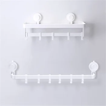 

Xiaomi QuanGe suction cup towel rack hanging rod set free of punch waterproof waterproof wall-mounted storage kitchen bathroom