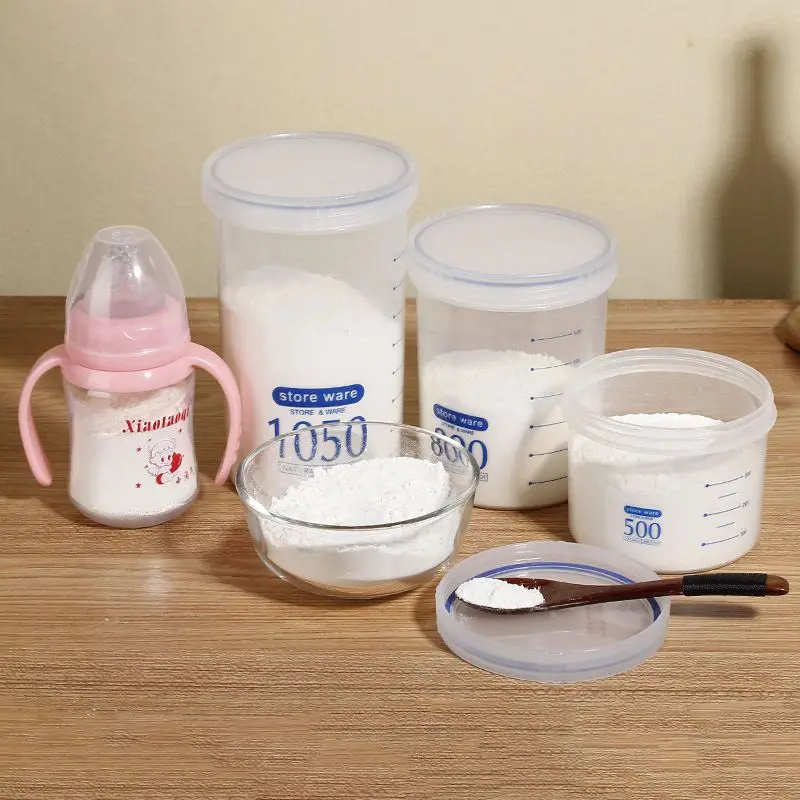 Household Fresh-keeping Storage Bottle Plastic Food Storage Container Transparent Food Storage Box With Cover