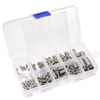 

150Pcs/Set 304 Stainless Steel Thread Repair Insert Kit M3 M4 M5 M6 M8 With Box For Repair Tools