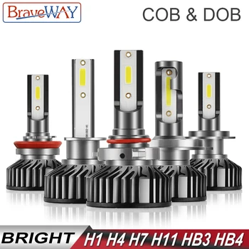 

BraveWay H4 LED Headlight Bulb H1 H7 H8 H11 HB3 HB4 Light Bulb for Car Turbo Ampoule Auto Lamp H4 kit LED H7 Canbus Fog Lamps