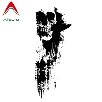 

Aliauto Horror Car Sticker Black Silhouette Skull Decor Vinyl Decal Cover Scratches for Opel Insignia Jaguar Hyundai,16cm*7cm