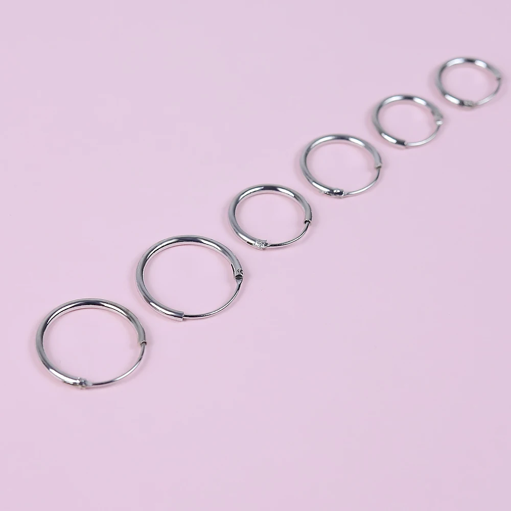 3 Pair/Set Fashion Punk Women Girl Simple Round Circle Small Ear Stud Earrings Punk Hip-hop Ear Ring Jewelry Hoop Earrings 2