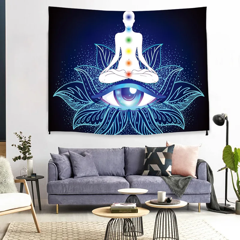 Mandala Bohemian tapestry ribbon lace wall hanging large tapestry psychedelic wall cloth carpet pad living room decoration