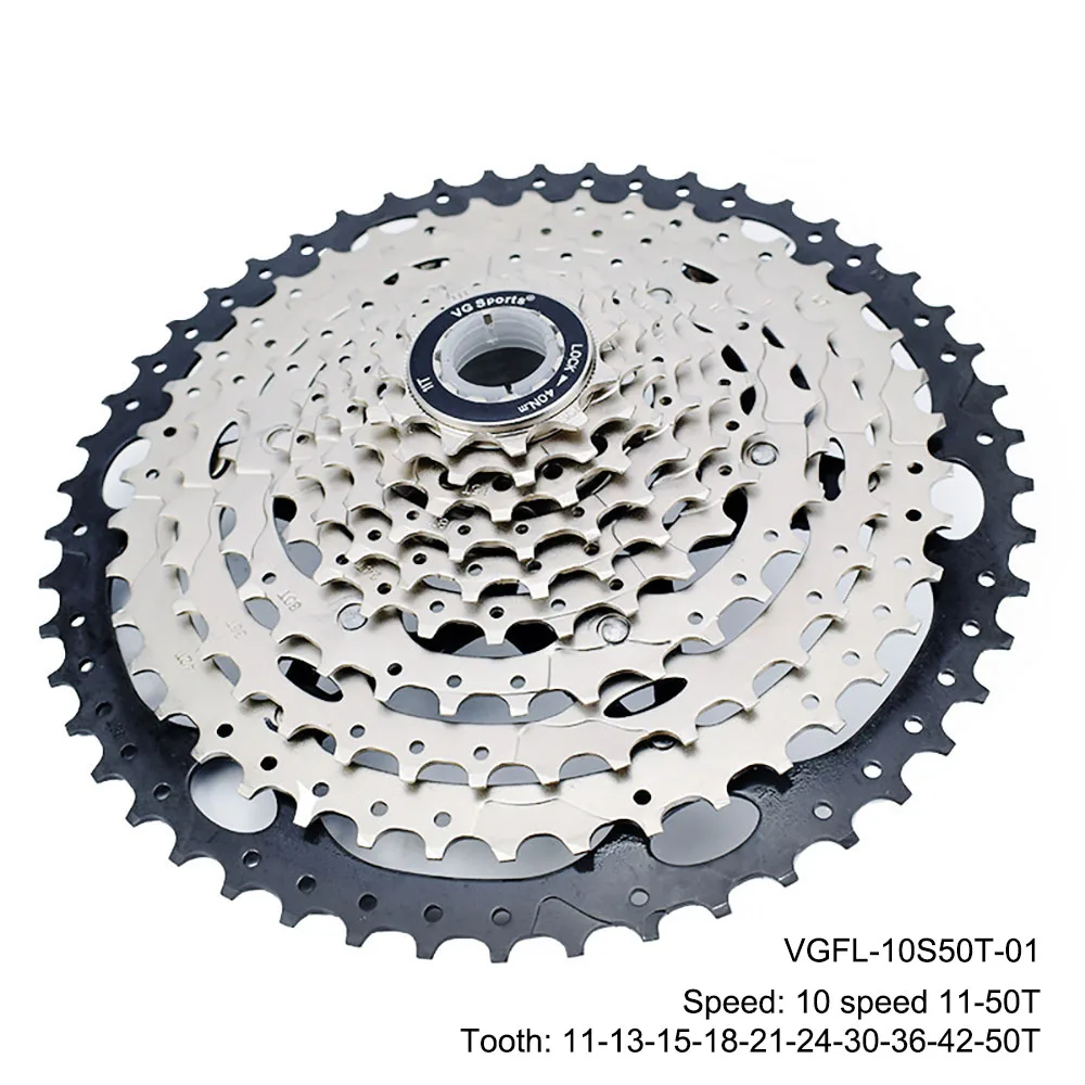 MTB 10 скоростей кассета 11-50 T горный велосипедный маховик 10В 10С Велосипед маховик Звездочка часть - Цвет: VGFL-10S50T-01