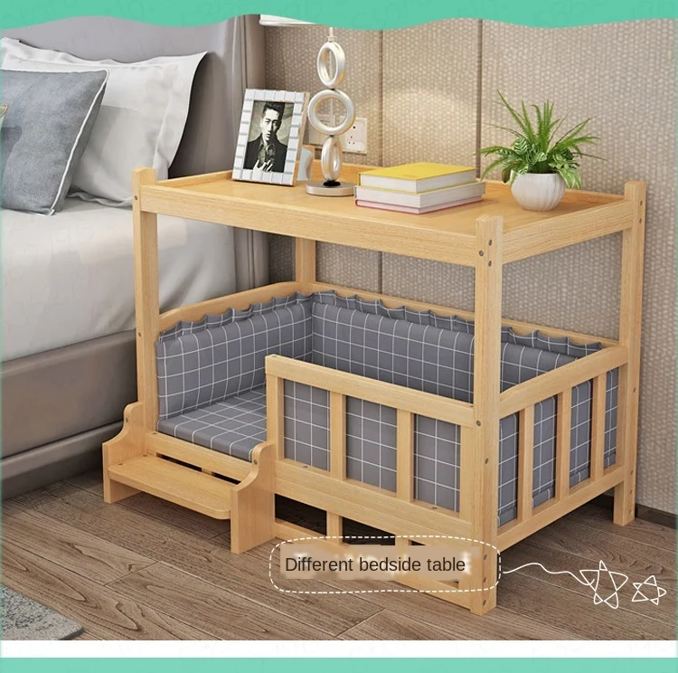 Solid Wood Material Dog Kennel Dog Bed Smooth Polished Teddy Dog Kennel