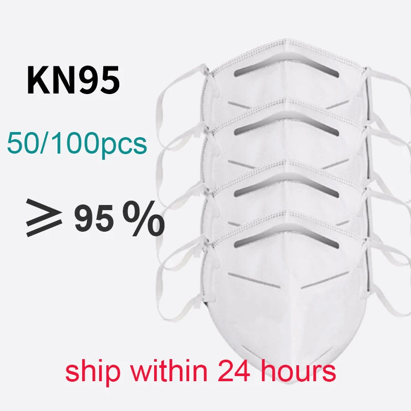 

KN95 Disposable Protective Fold Masks Anti Dust PM 2.5 Multi Layer Filter Safety Anti-Virus Mouth Face Mask Non Woven Earloop