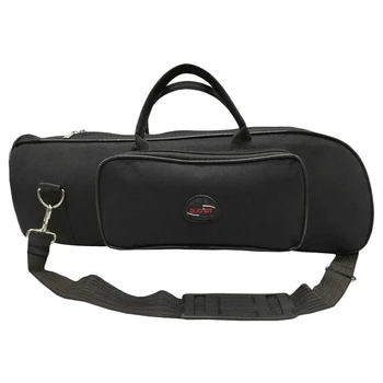 

DUOER Professional Trumpet Gig Bag 600D Water-Resistant Oxford Cloth Soft Carrying Case Foam Cotton Padded Backpack with Adjusta