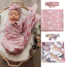 Manta de algodón para bebé recién nacido, manta floral, supersuave, para cama de niño, colcha, sofá, cesta, cochecito