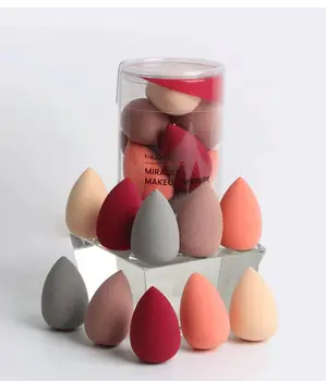 

10pcs/set Foundation Sponge Wet And Dry Use Sponge Makeup Smooth Cosmetic Puff Portable Make Up Sponge Daily Makeup Puff