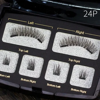 

1 Set netic Eyelashes Clips Set 3D Mink Eyelash Extension No Glue Need Easy Apply Eyelashes Reusable Lashes