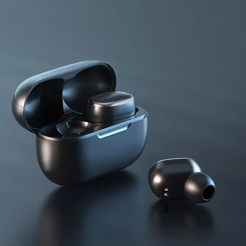 Wireless Headphones HD Stereo Noise Cancelling Gaming Headset TWS Fingerprint Contact Charging Box Bluetooth Earphones