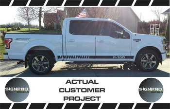 

For 2x Pick up truck Decal Vinyl Rocker Stripes Rally Racing Side Body 4x4 Fits F150