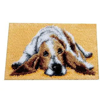 

3D Cartoon Dog Latch Hook Rug Kits Crochet Hook Embroidery for Felting Cross Stitch Thread Embroidery Kit Stitch Thread Carpet