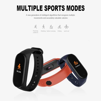 

BT4.0 Smart Watch Smart Bracelet 0.96-Inch Screen Heart Rate Blood Pressure Blood Oxygen Monitoring