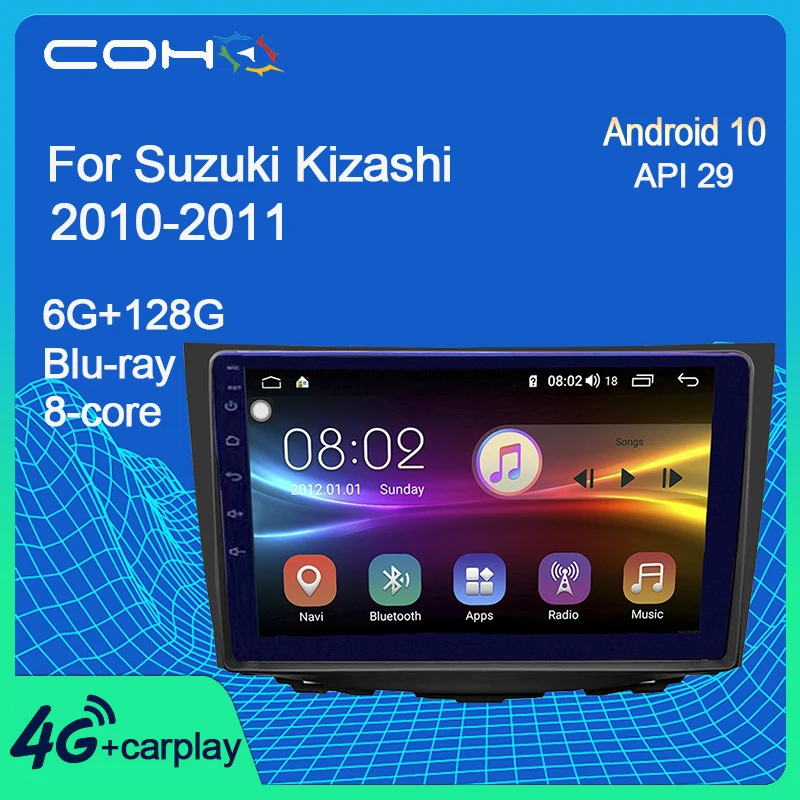 COHO For Suzuki Kizashi 2010-2011 Gps Stereo Car Multimedia Player Radio Android 10.0 Octa Core 6+128G
