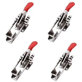 

304 Stainless Steel Adjustable Pull Latch Toggle Locking Clasp Latch Lever Clamp Heavy Duty Toggle Bolts Clamps Toggle(4PCS)