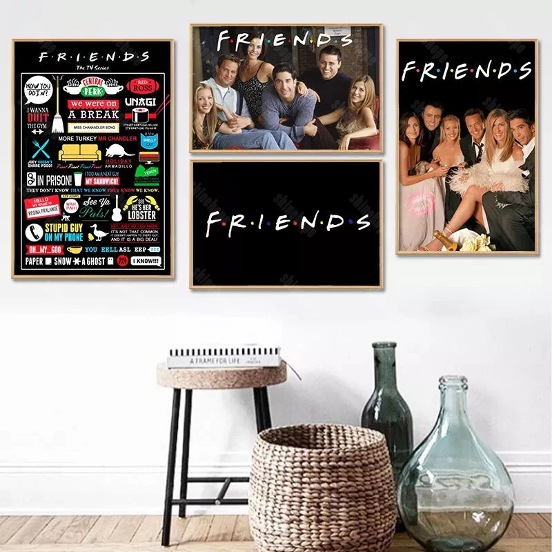 Custom Friends Tv Show Poster Canvas Poster 30x45cm 40x60cm Art Home Decoration Cloth Fabric Wall Poster Print Silk Fabric Painting Calligraphy Aliexpress