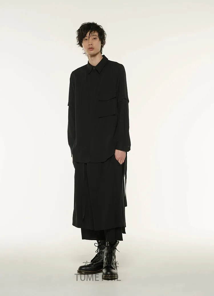 Новинка Мужская одежда Парикмахерская GD оригинальная уличная мода рубашка с