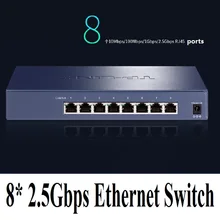 Подключи и работай, 8*2500 Мбит/с, RJ45 порты, настольный Ethernet-коммутатор 2,5 Gigabit Ethernet, сетевой коммутатор IEEE 802.3bz/3ab/3x16K, адрес MAC Подключи и работай, 8*2500 Мбит/с, RJ45 порты, настольный Ethernet-коммутатор 2,5 Gigabit Ethernet, сетевой коммутатор IEEE 802.3bz/3ab/3x16K, адрес MAC