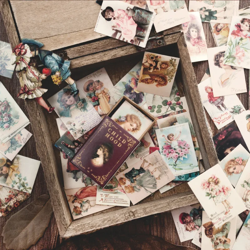 100PCS Mini Cards Pack 35mm*50mm Musha Floral Decoration Paper Card DIY Supplies | Канцтовары для офиса и дома