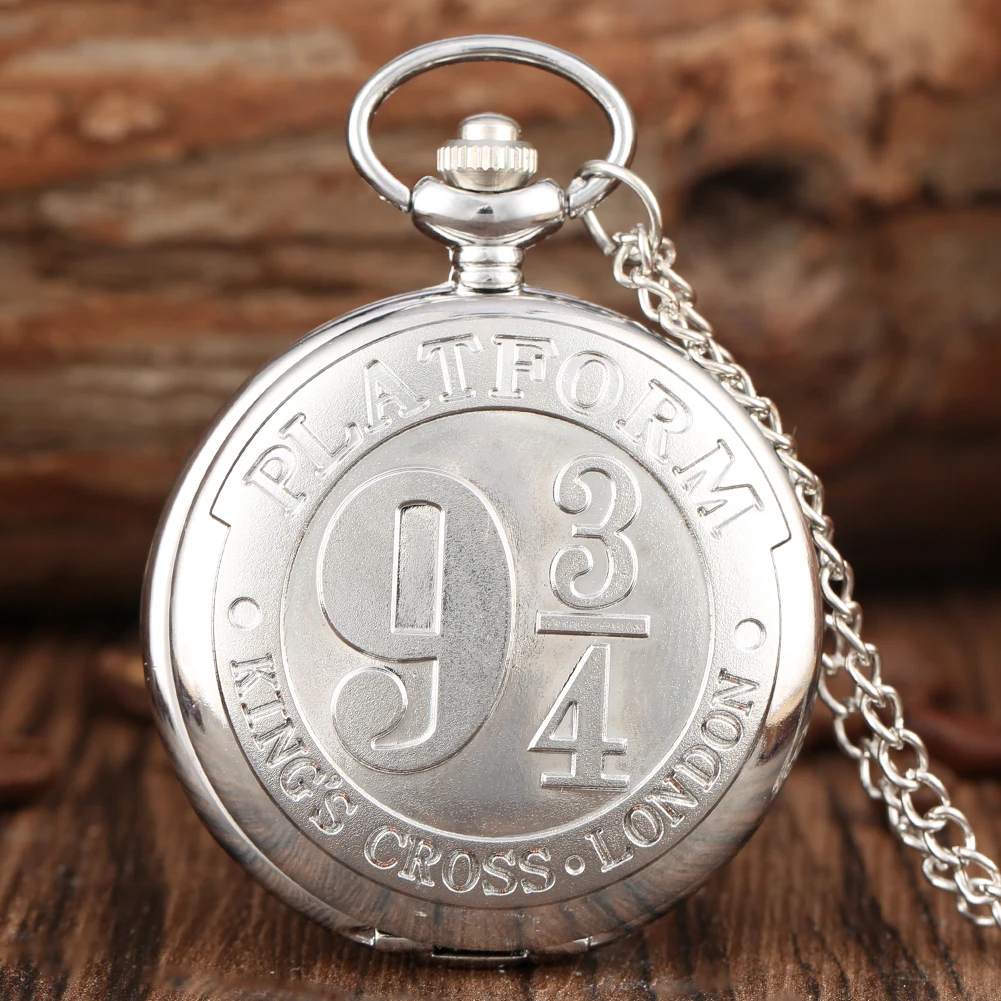 Stylish Silver Pocket Watch Boys Harry Accessory Platform Nine and Three Quarters Girls Utility Slim Chain 5