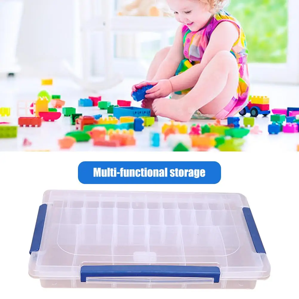 

Transparent Plastic Storage Box Detachable 28 Desktop Tackle Sewing For Jewelry Organizer Storage Container Bead Box