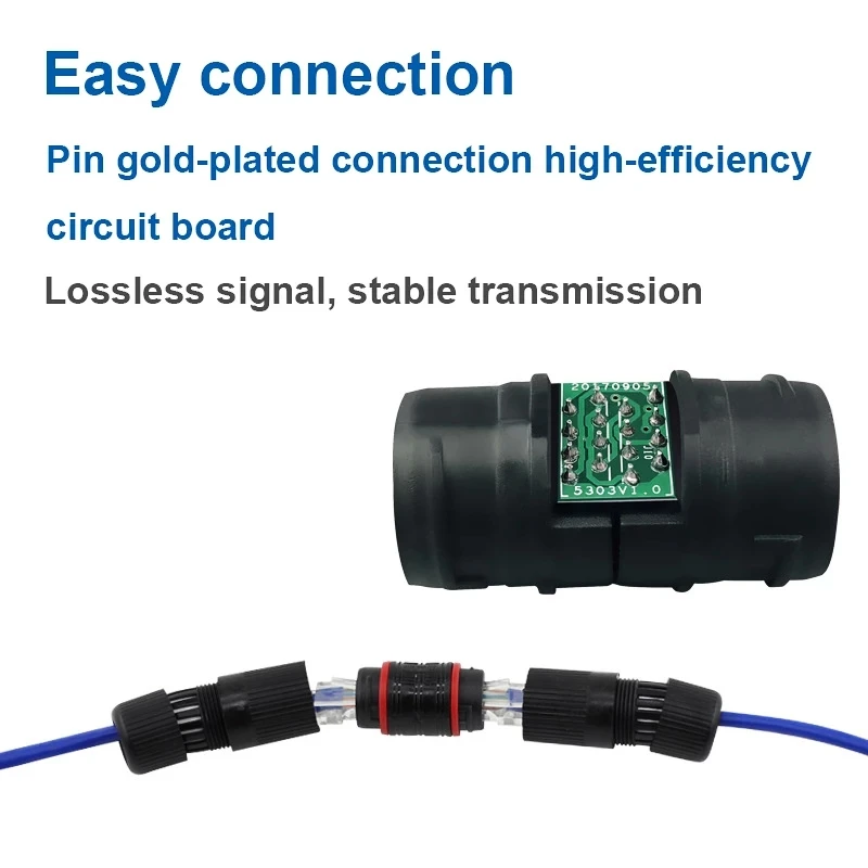 LEENUE Paquete de 2 acopladores RJ45 impermeables Cat6 LEENUE Paquete de 2 acopladores RJ45 impermeables Cat6