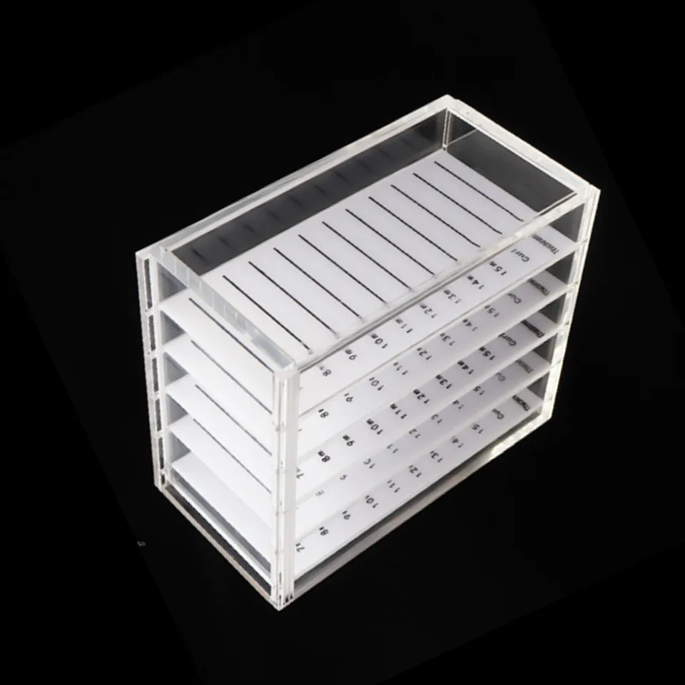 1PC Storage Box NEWCOME прозрачный акриловый 5 слоев наращивание ресниц коробка для хранения макияж Органайзер накладные ресницы поддоны держатели прививки - Цвет: 1PC Storage Box