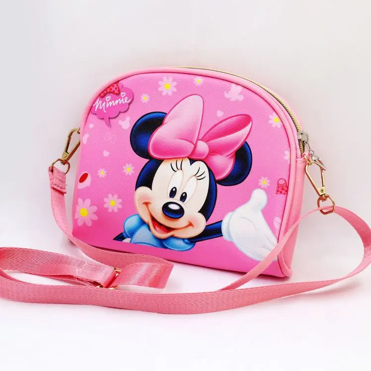 Bolso de poliuretano de princesa de Disney para niños, bandolera de dibujos animados para chica, de Elsa, de Frozen, Mickey mouse, minnie, Chico, regalo