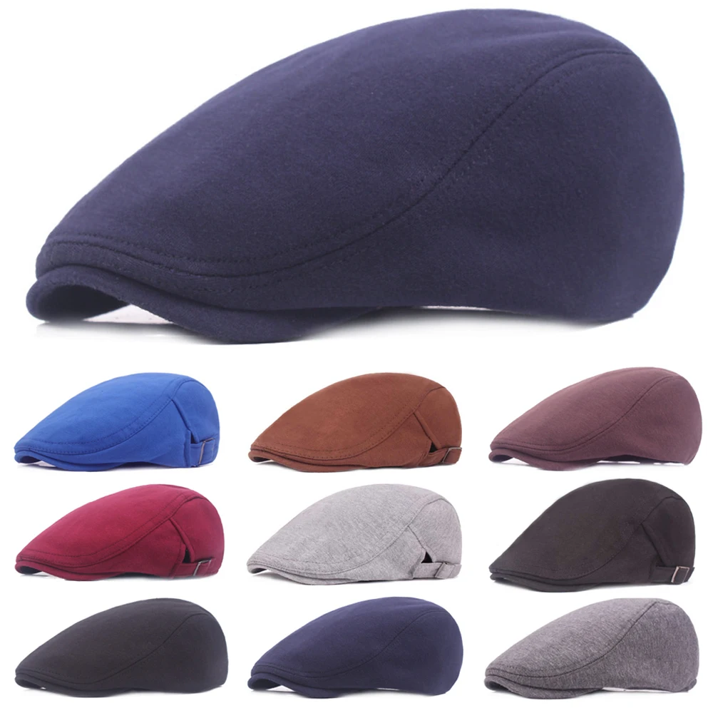 Классические кепки для мужчин и женщин, одноцветные газетчики, таксисты для гольфа, газетные шляпы, берет, шляпа